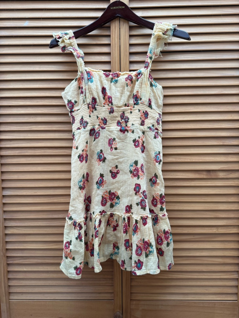 Urban Outfitters Floral Ruffle Strap Sundress medium